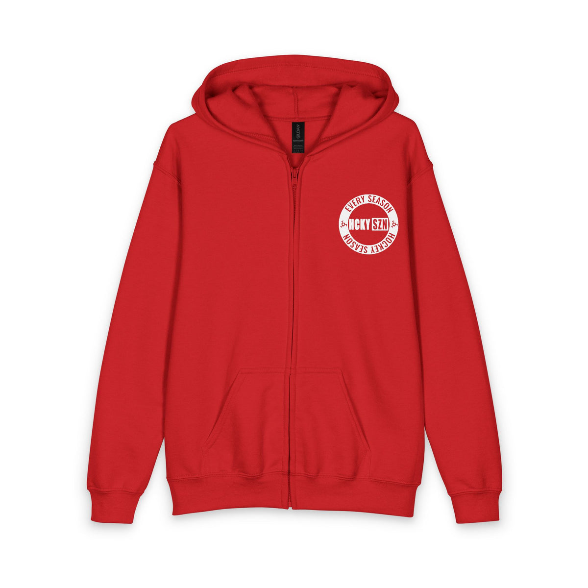 Youth Circle Logo Full Zip Hoodie (Red)