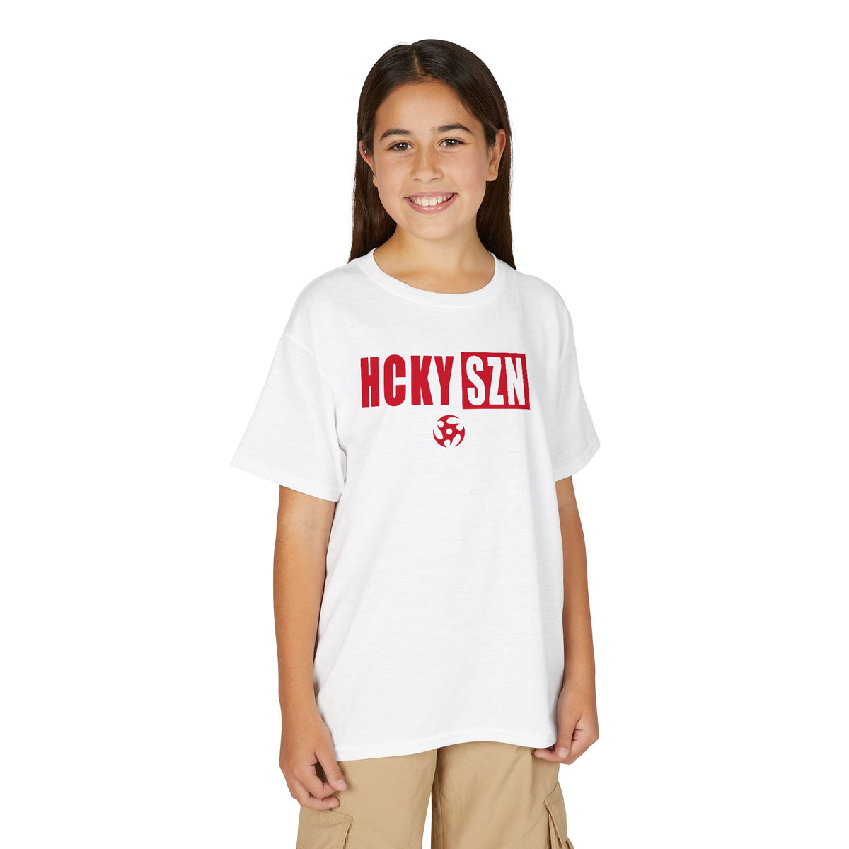 Youth HCKY SZN DryBlend Tee Shirt (Red Logo) - Various Colors