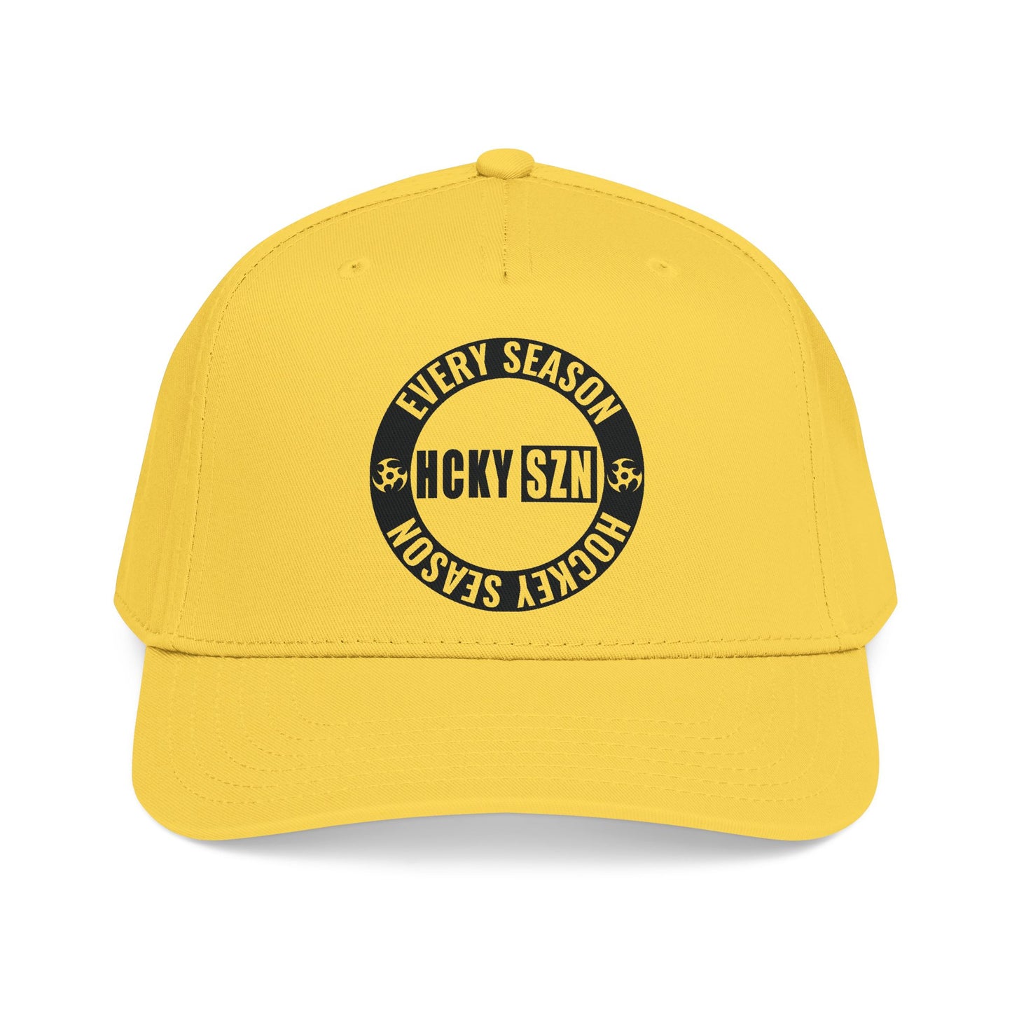 HCKY SZN Circle Logo Mid Profile Baseball Cap (Yellow/Yellow/Black)