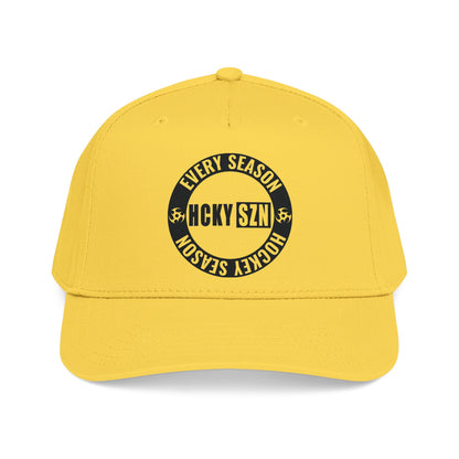 HCKY SZN Circle Logo Mid Profile Baseball Cap (Yellow/Yellow/Black)