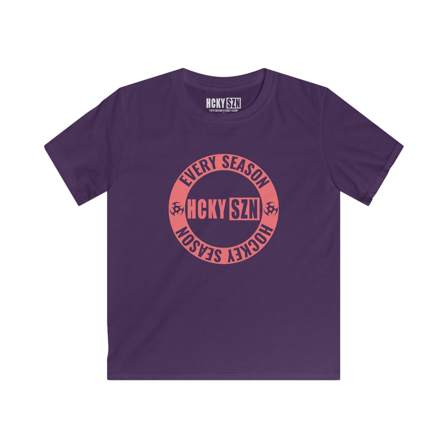 Youth Circle SZN Softstyle Tee (Peach Logo) - Various Colors