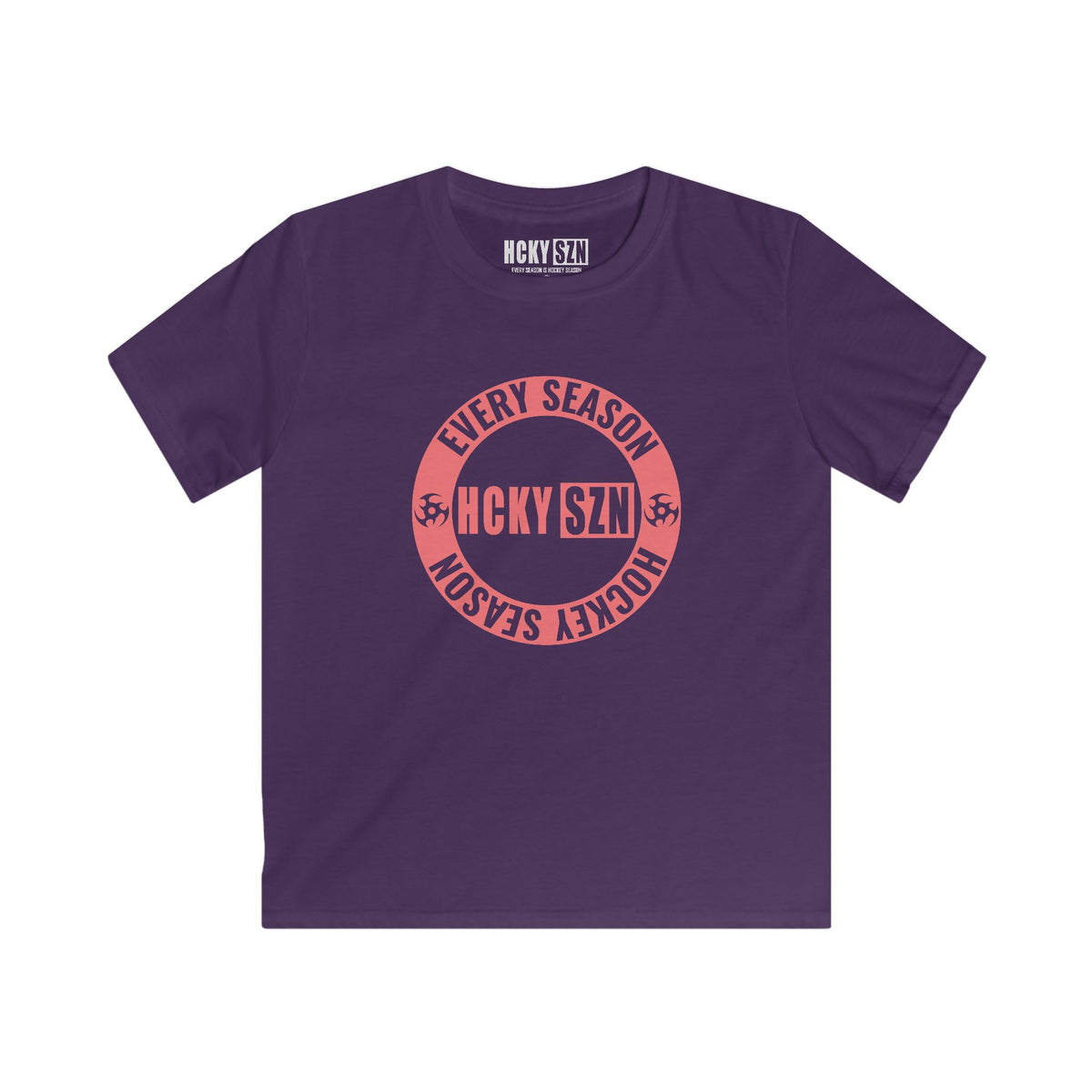 Youth Circle SZN Softstyle Tee (Peach Logo) - Various Colors