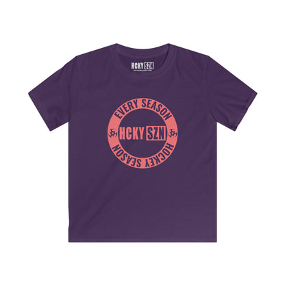Youth Circle SZN Softstyle Tee (Peach Logo) - Various Colors