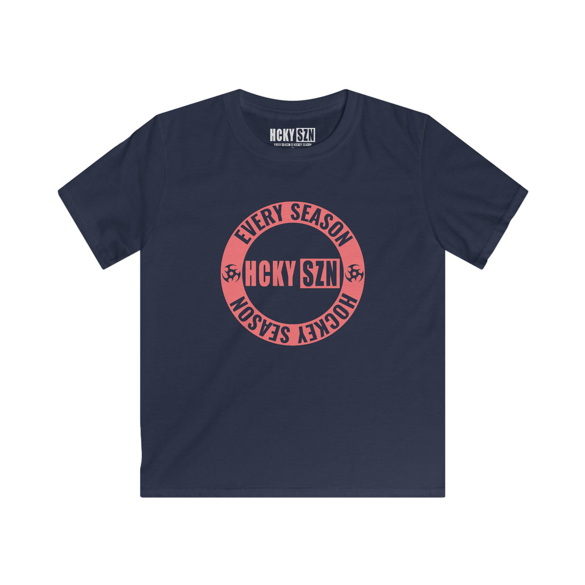 Youth Circle SZN Softstyle Tee (Peach Logo) - Various Colors