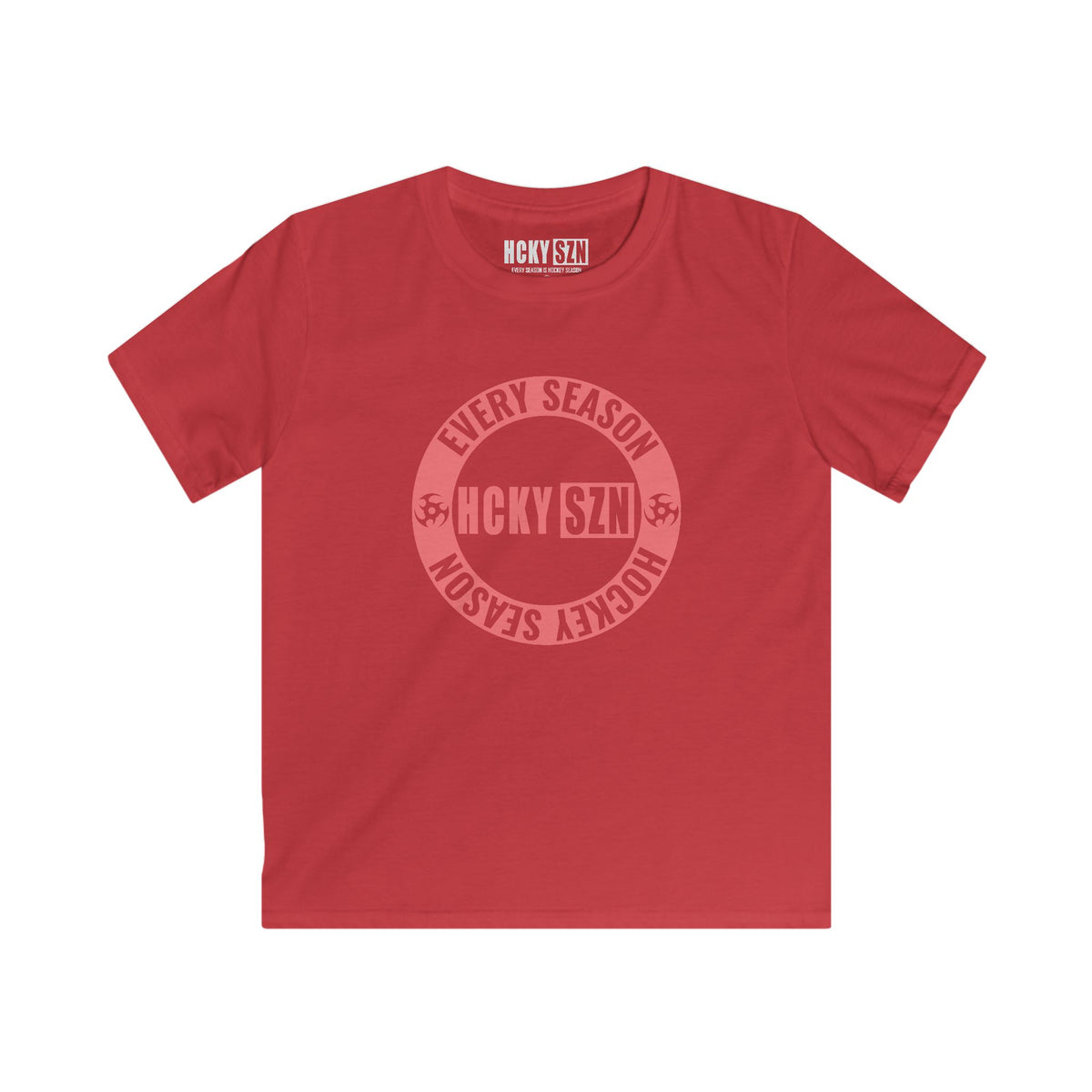 Youth Circle SZN Softstyle Tee (Peach Logo) - Various Colors