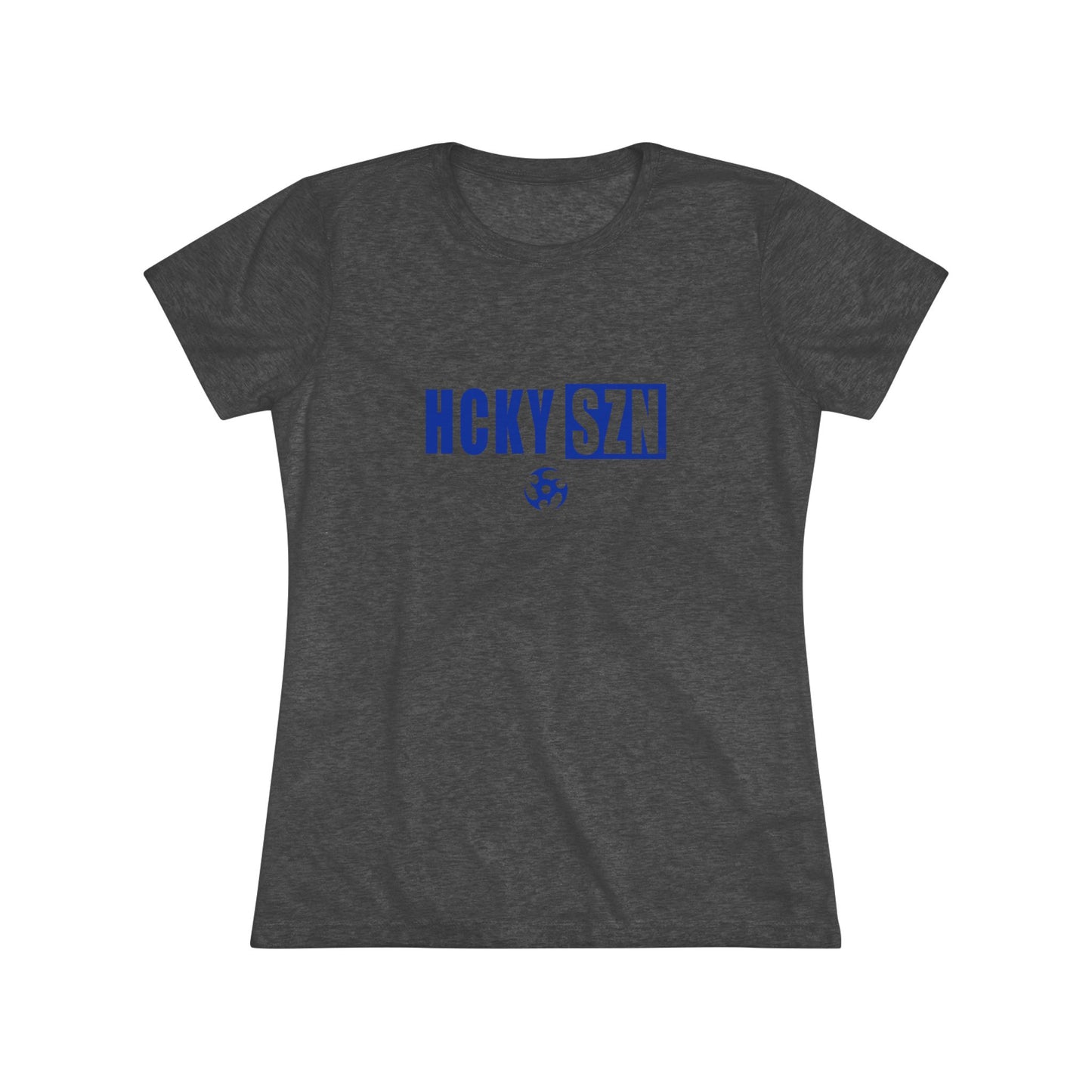 Women’s Hockey Vibe Triblend Tee (Royal Blue Logo)