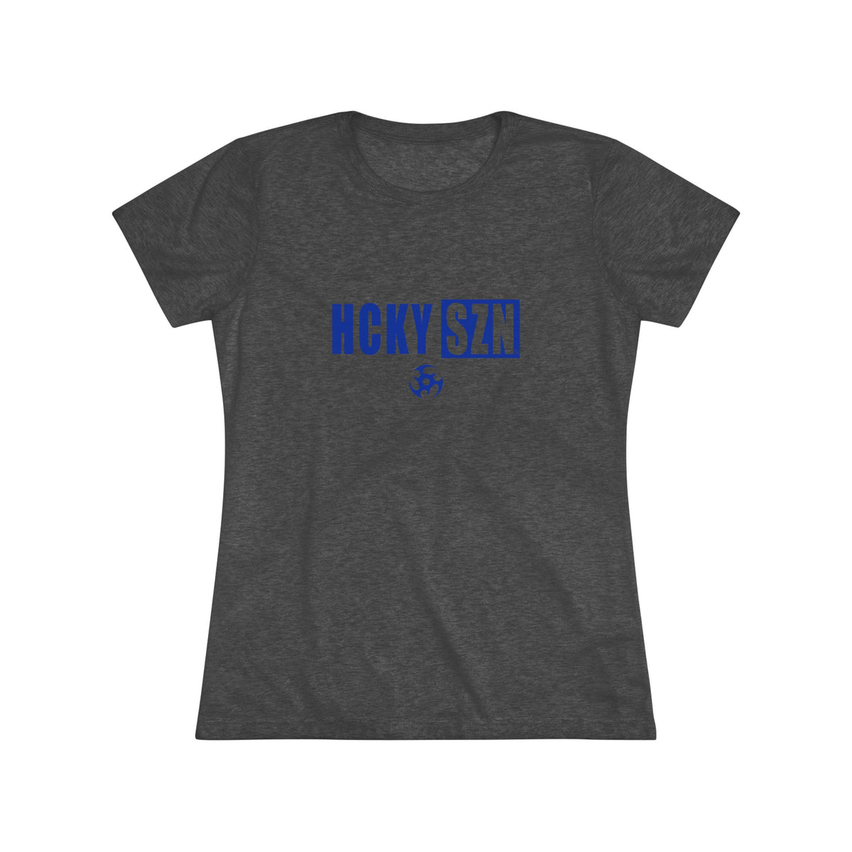 Women’s Hockey Vibe Triblend Tee (Royal Blue Logo)