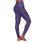 HCKY SZN High Waisted Yoga Leggings (Watercolor Galaxy)