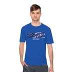HCKYSZN (Born to Skate) Adult Performance Tee - Royal/USA/White