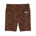 HKY SZN High Waisted Workout Shorts (Tiger Stripe)
