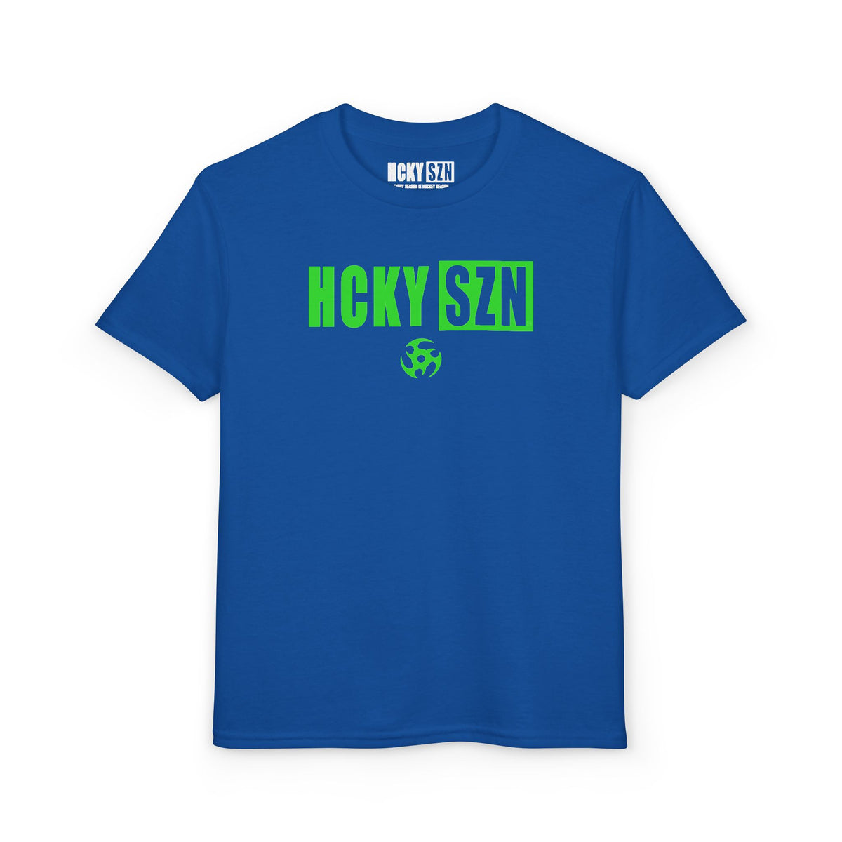 Youth HCKY SZN DryBlend Tee Shirt (Lime Logo) - Various Colors