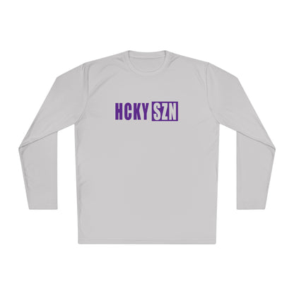 HCKY SZN Performance Long Sleeve Tee (Purple Logo) - Various Colors