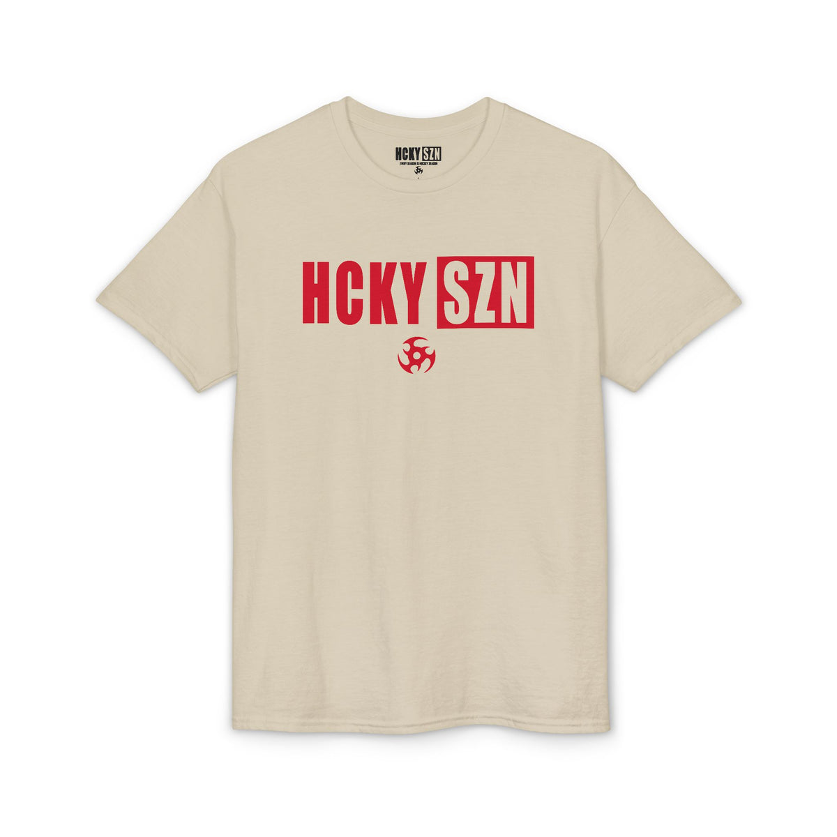 HCKY SZN Simple Star DryBlend Tee Shirt (Red Logo) - Various Colors