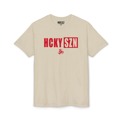 HCKY SZN Simple Star DryBlend Tee Shirt (Red Logo) - Various Colors