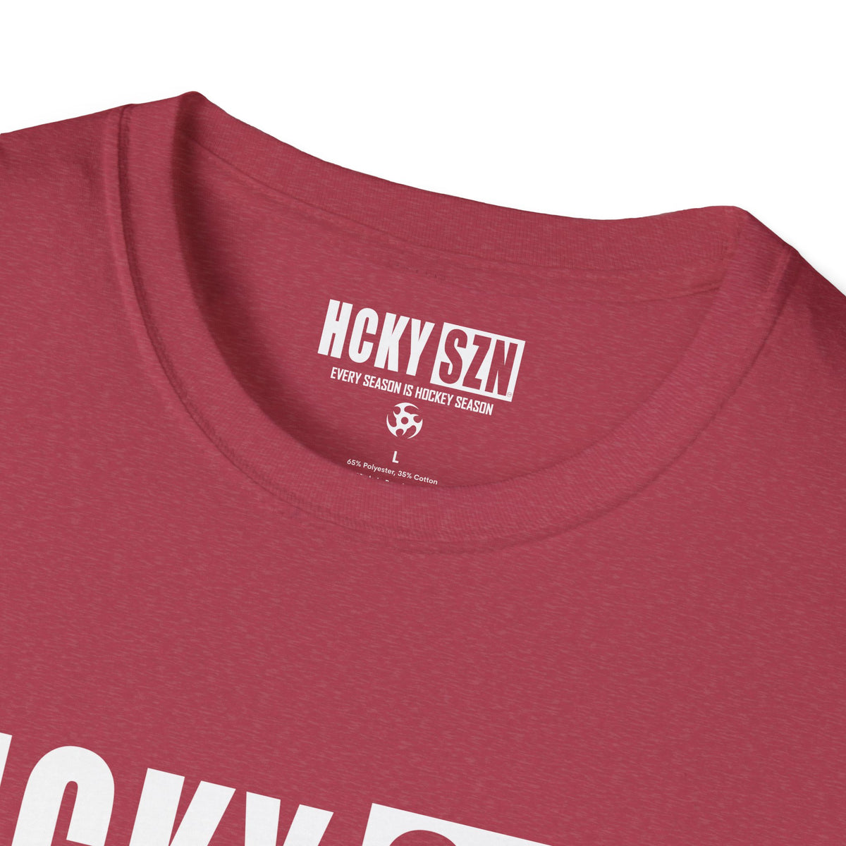 HCKY SZN Softstyle Tee Shirt (Heather Cardinal)