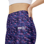 HKY SZN High Waisted Workout Shorts (Watercolor Galaxy)