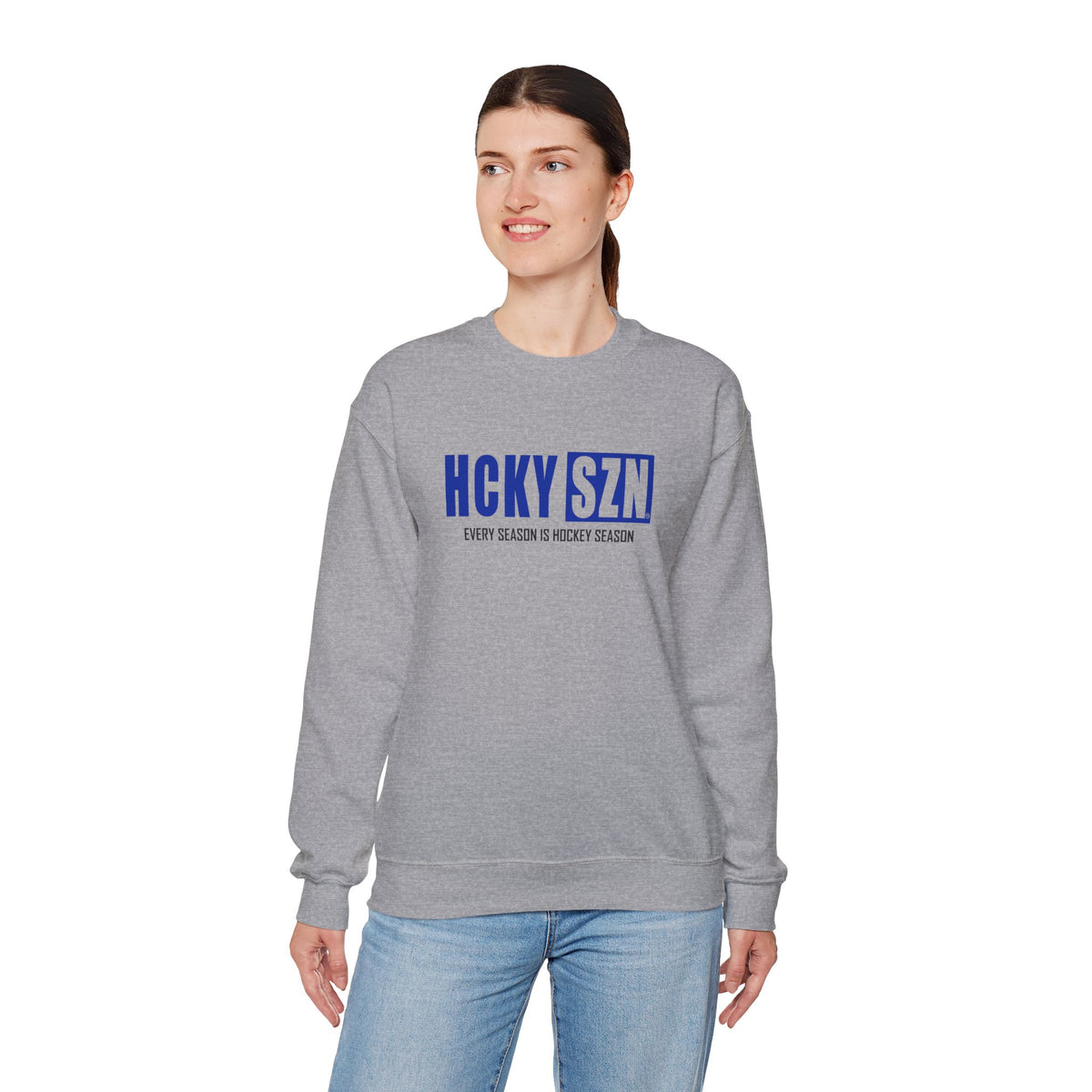 HCKY SZN Crewneck Sweatshirt (Royal Blue Logo) - Various Colors