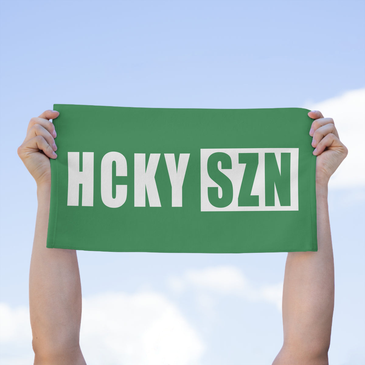 HCKY SZN 11x18 Skate Towel (Green) Hockey Towel