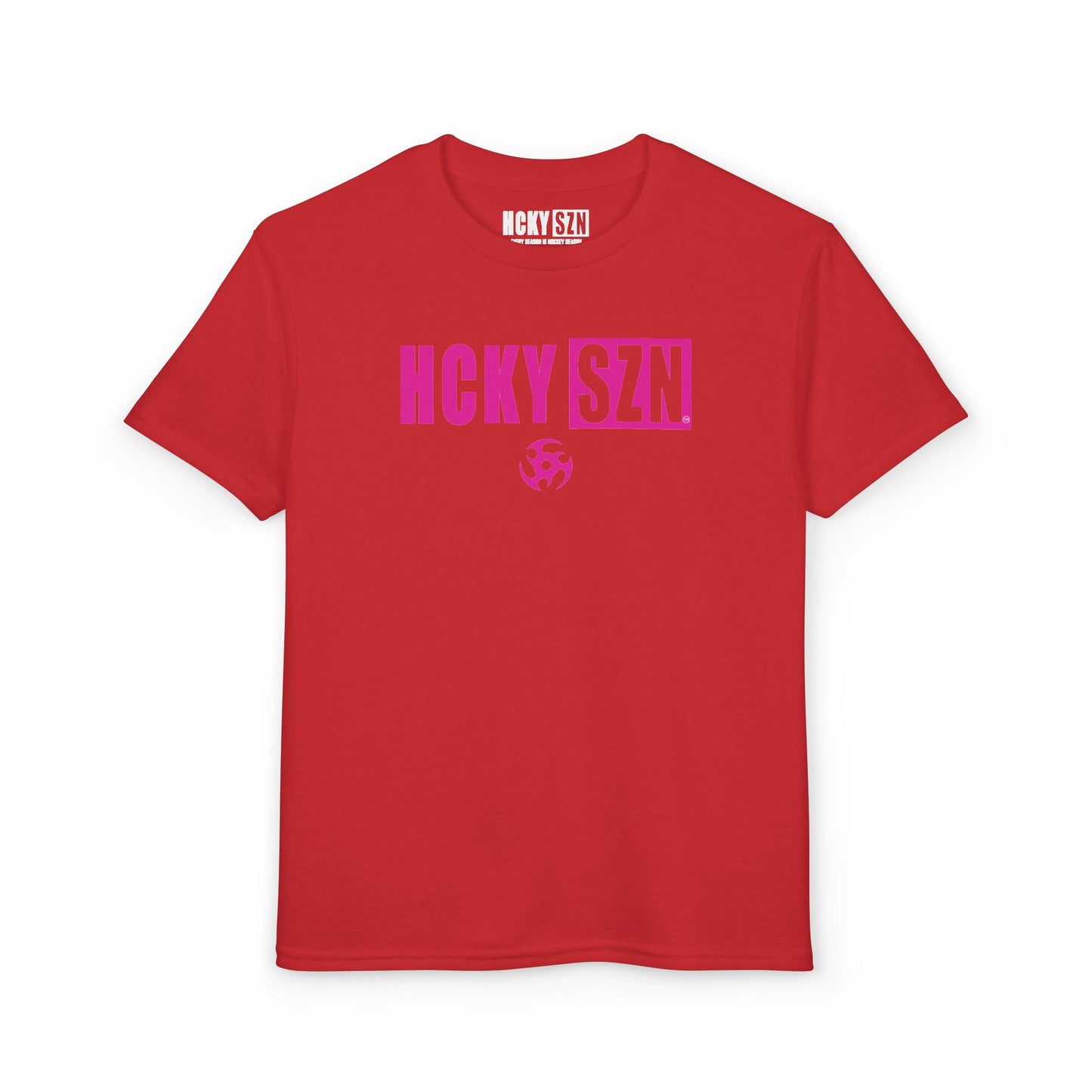 Youth HCKY SZN DryBlend Tee Shirt (Pink Logo) - Various Colors
