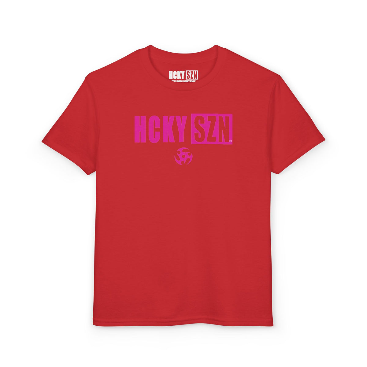 Youth HCKY SZN DryBlend Tee Shirt (Pink Logo) - Various Colors