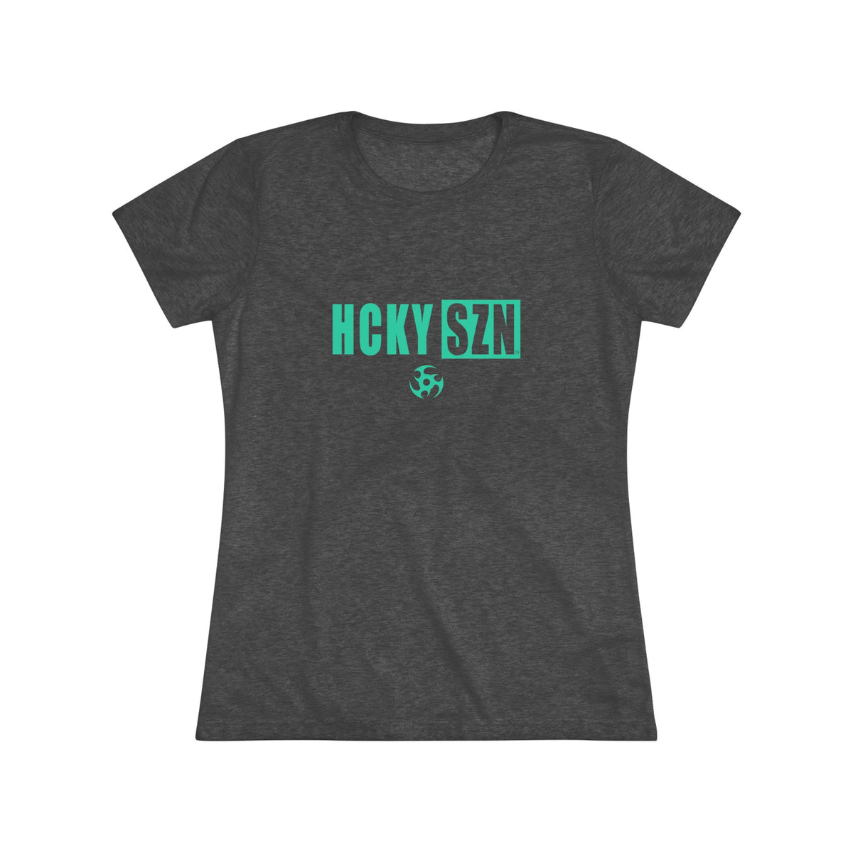 Women’s Hockey Vibe Triblend Tee (Seafoam Logo)