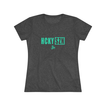 Women’s Hockey Vibe Triblend Tee (Seafoam Logo)