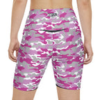 HKY SZN High Waisted Workout Shorts (Hockey Girl Camo)
