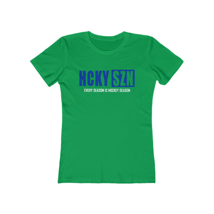 Every Season Is Hockey Season Women's Boyfriend Tee (Royal Blue Logo) - Various Colors