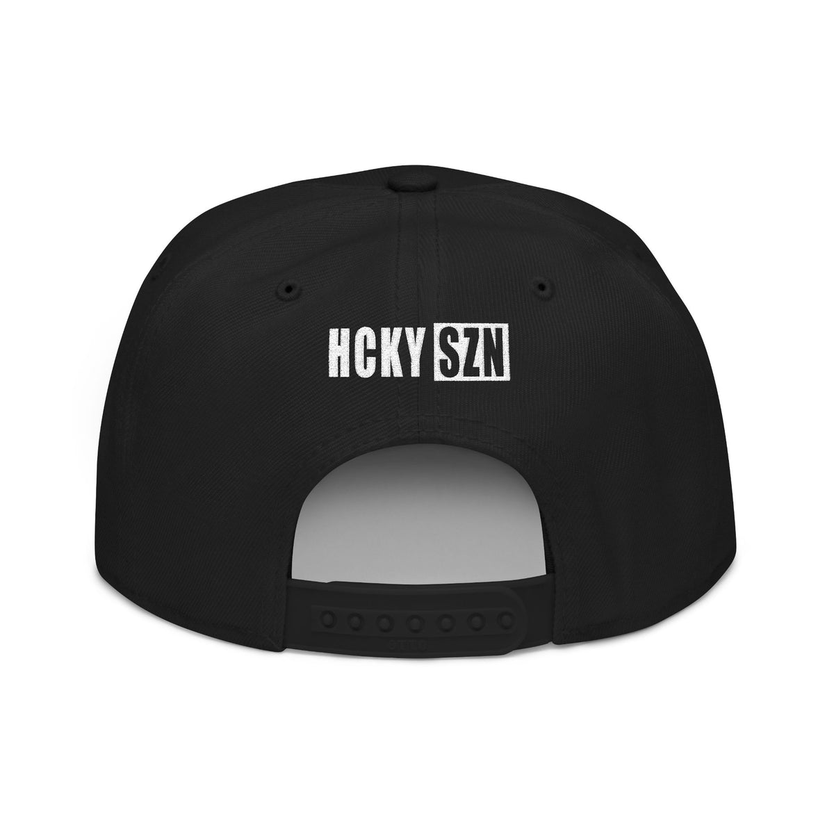 Upside Down HCKY SZN Embroidered Snapback Hat (Black)