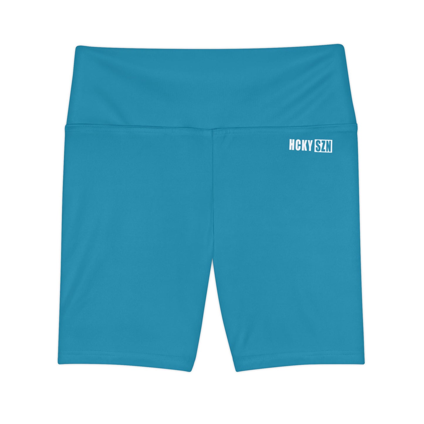 HKY SZN High Waisted Workout Shorts (Coastal Blue)