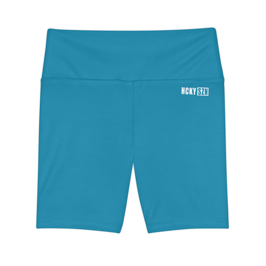 HKY SZN High Waisted Workout Shorts (Coastal Blue)
