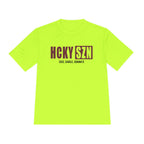 HCKYSZN (Deke Dangle) Adult Performance Tee - Neon Yellow/Maroon/Black