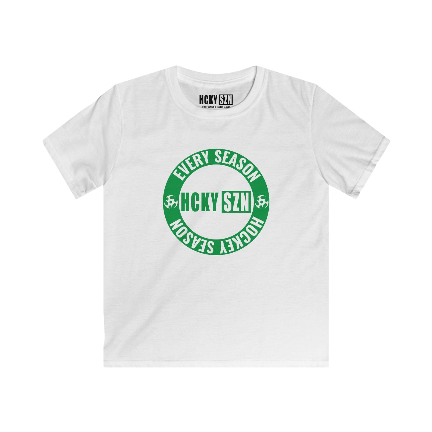 Youth Circle SZN Softstyle Tee (Green Logo) - Various Colors