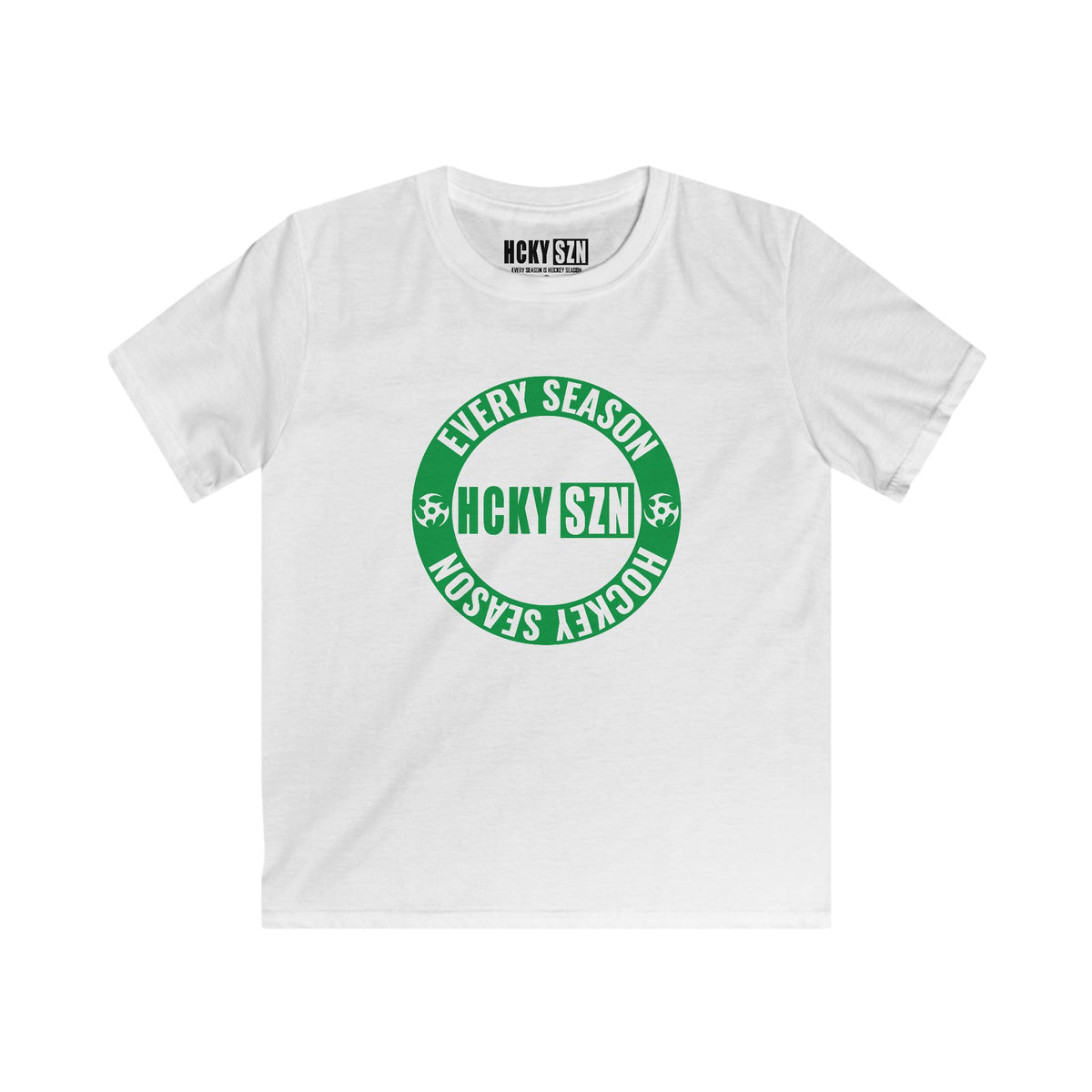 Youth Circle SZN Softstyle Tee (Green Logo) - Various Colors