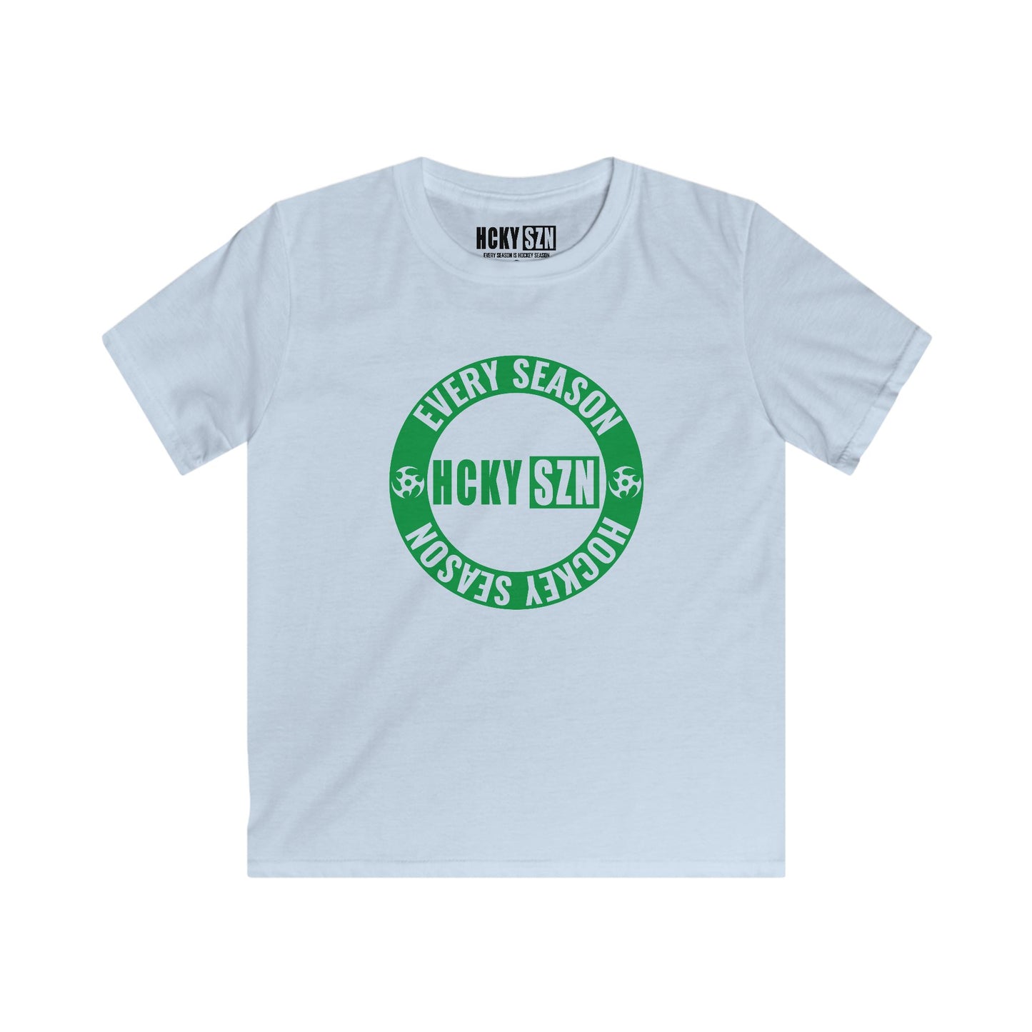 Youth Circle SZN Softstyle Tee (Green Logo) - Various Colors