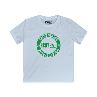 Youth Circle SZN Softstyle Tee (Green Logo) - Various Colors