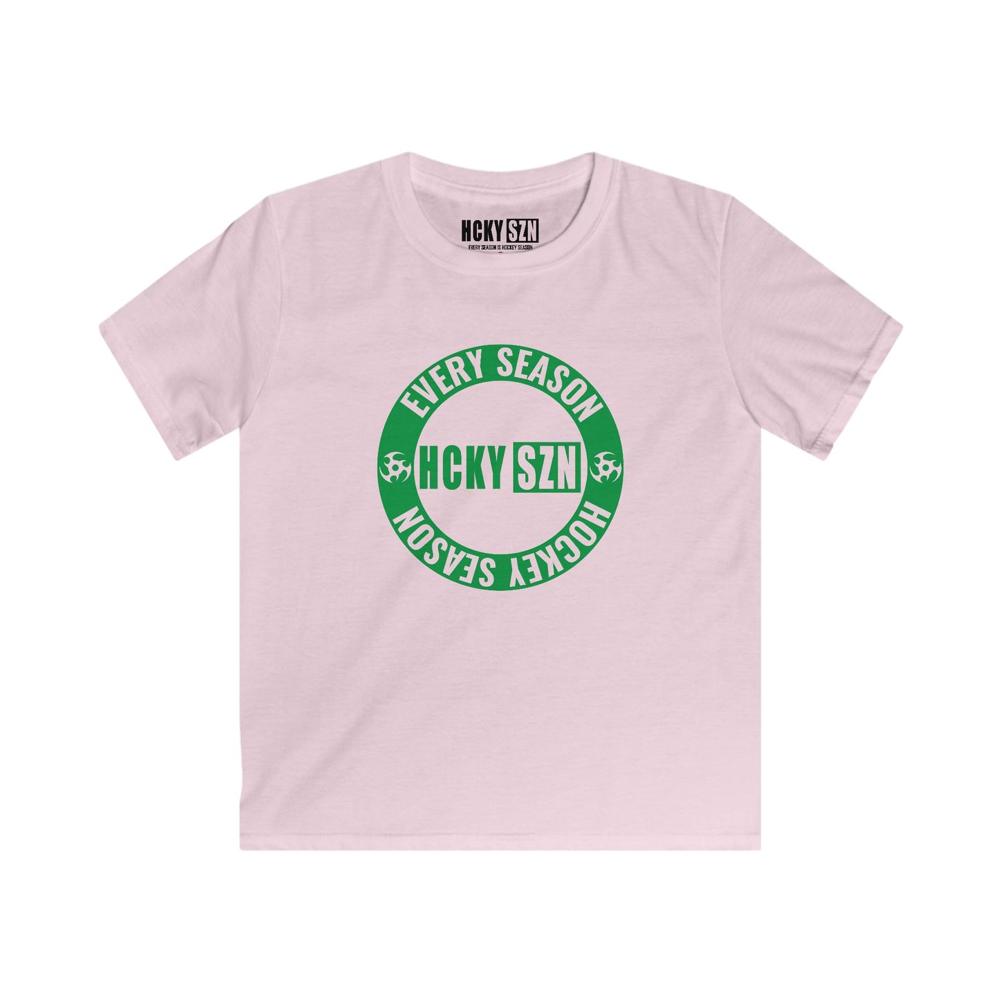 Youth Circle SZN Softstyle Tee (Green Logo) - Various Colors