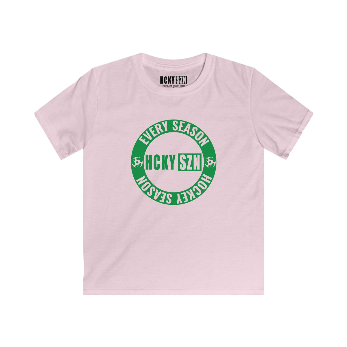 Youth Circle SZN Softstyle Tee (Green Logo) - Various Colors