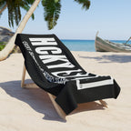 Every Season is HCKY SZN Beach Towel (Black)