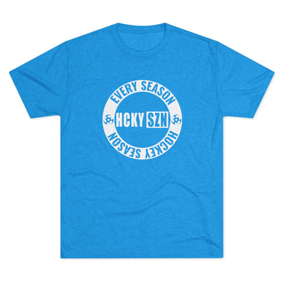 HCKY SZN Circle Logo TriBlend Tee Shirt (White) - Various Colors