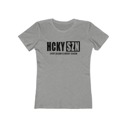 Every Season Is Hockey Season Women's Boyfriend Tee (Black  Logo) - Various Colors