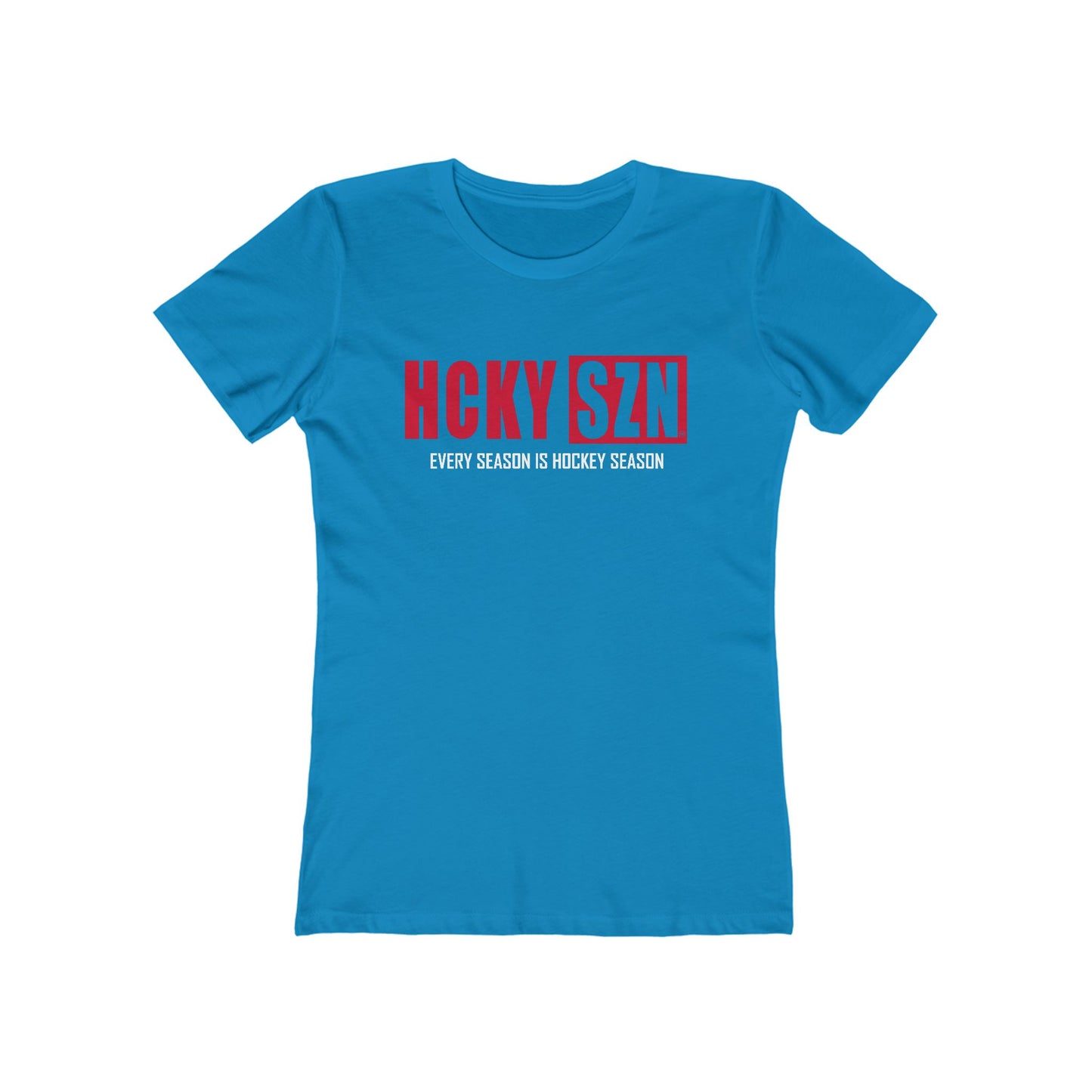 Every Season Is Hockey Season Women's Boyfriend Tee (Red Logo) - Various Colors