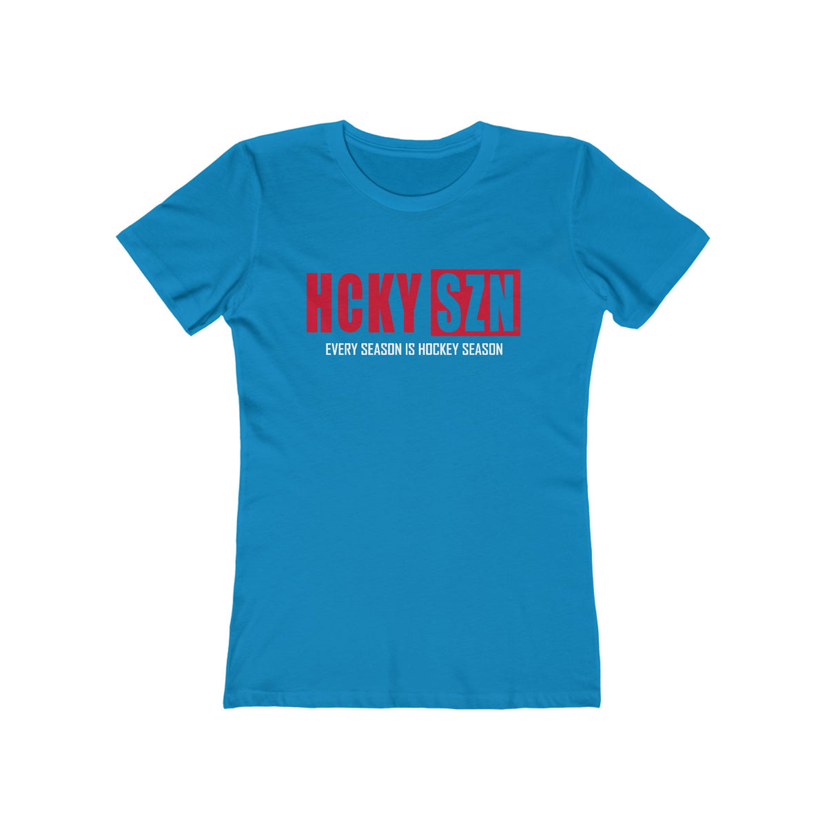 Every Season Is Hockey Season Women's Boyfriend Tee (Red Logo) - Various Colors