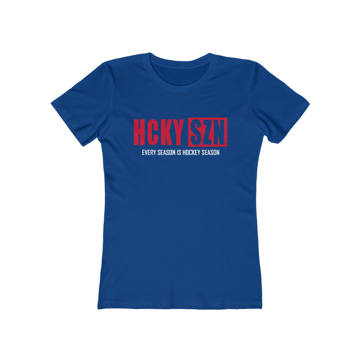 Every Season Is Hockey Season Women's Boyfriend Tee (Red Logo) - Various Colors