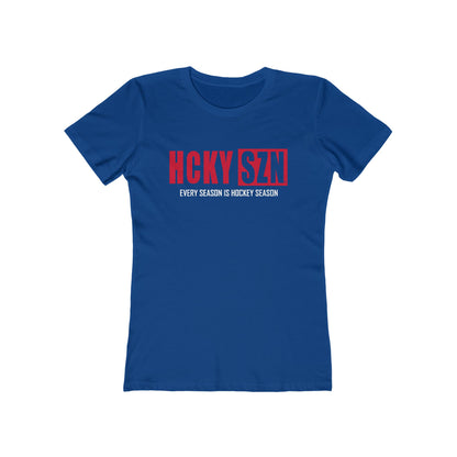Every Season Is Hockey Season Women's Boyfriend Tee (Red Logo) - Various Colors