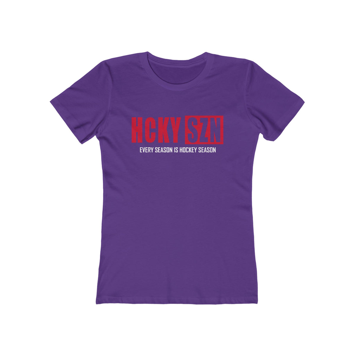 Every Season Is Hockey Season Women's Boyfriend Tee (Red Logo) - Various Colors