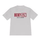HCKYSZN (Hustle Hit) Adult Performance Tee - Silver/Cardinal/Black