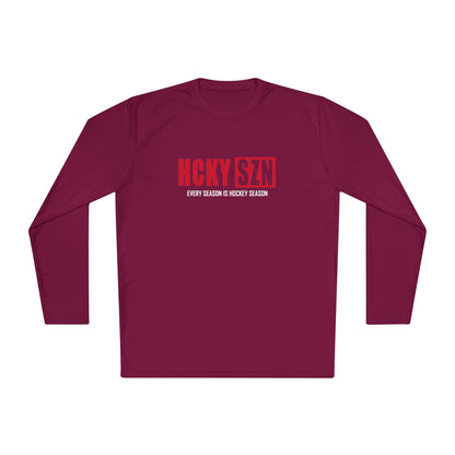 Every Season is HCKYSZN Performance Long Sleeve Tee - Red Logo