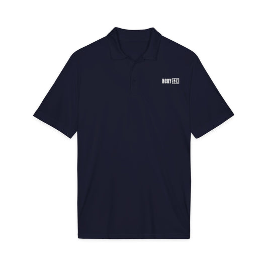 HCKY SZN Embroidered Performance Hockey Polo (True Navy)