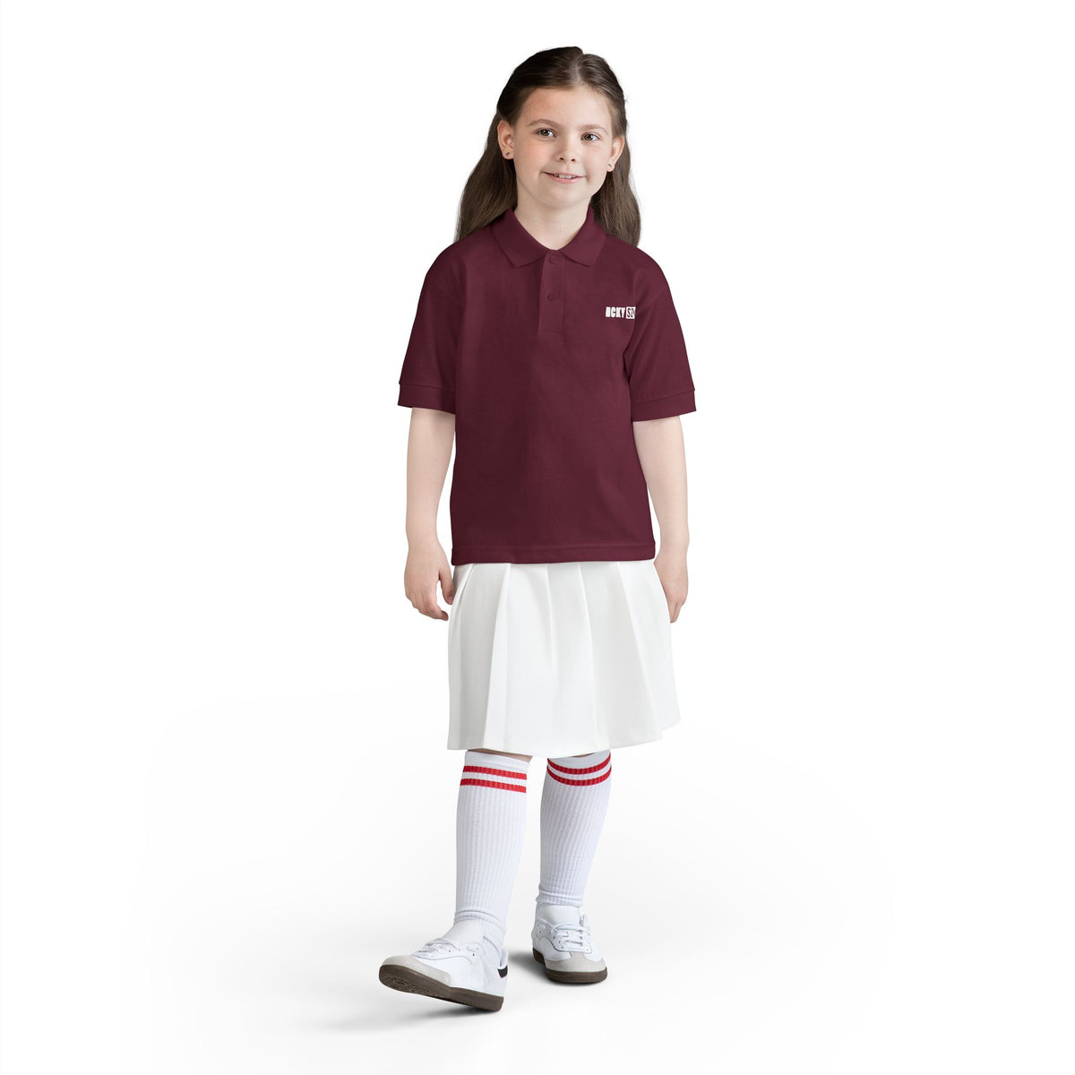Youth HCKY SZN DryBlend Polo Shirt (Maroon)